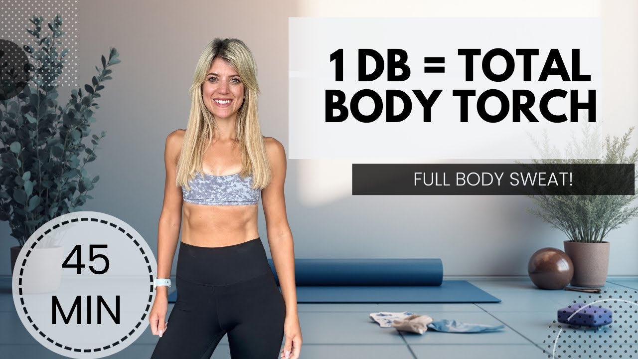 1 Dumbbell, TOTAL Burnout! Bootcamp Workout for Strength & Fat Loss