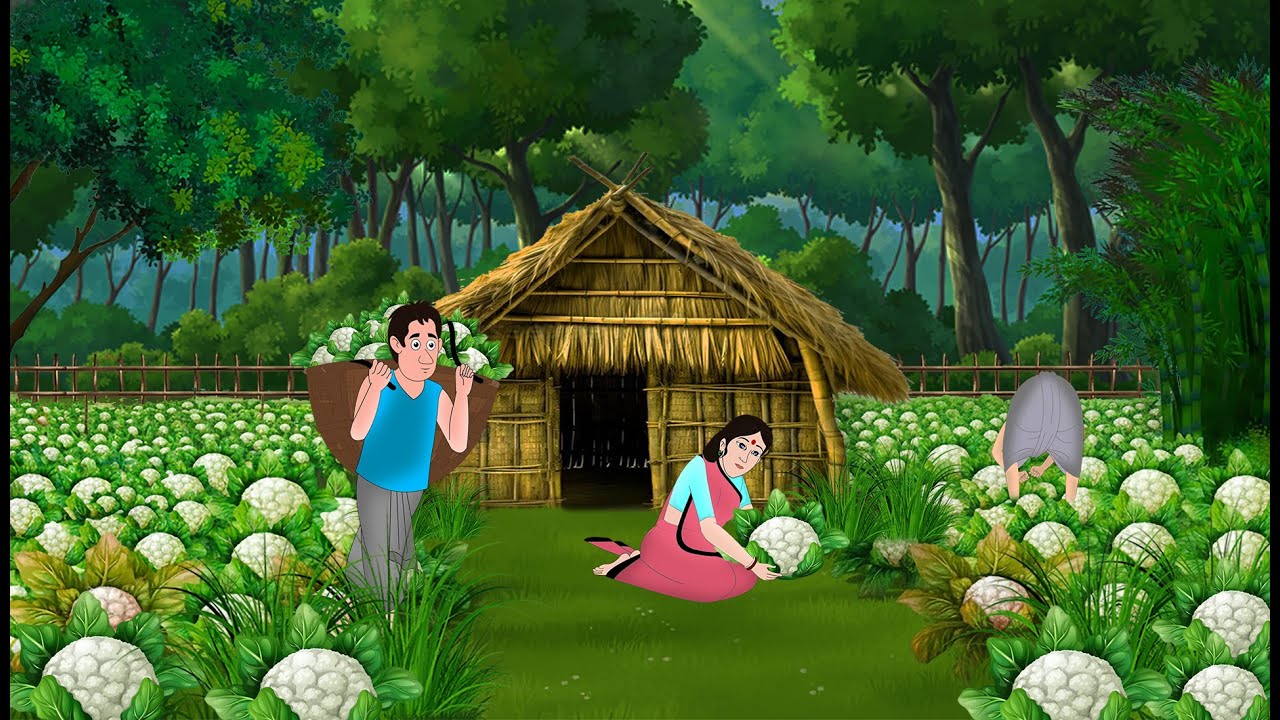 आंगन में बड़ी फूलगोभी की खेती | Hindi Story | Hindi Kahaniya | Moral Stories | cartoon story