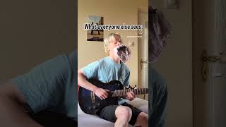 What you see vs. what everyone else sees when filming yourself #music #memes #guitar #funny