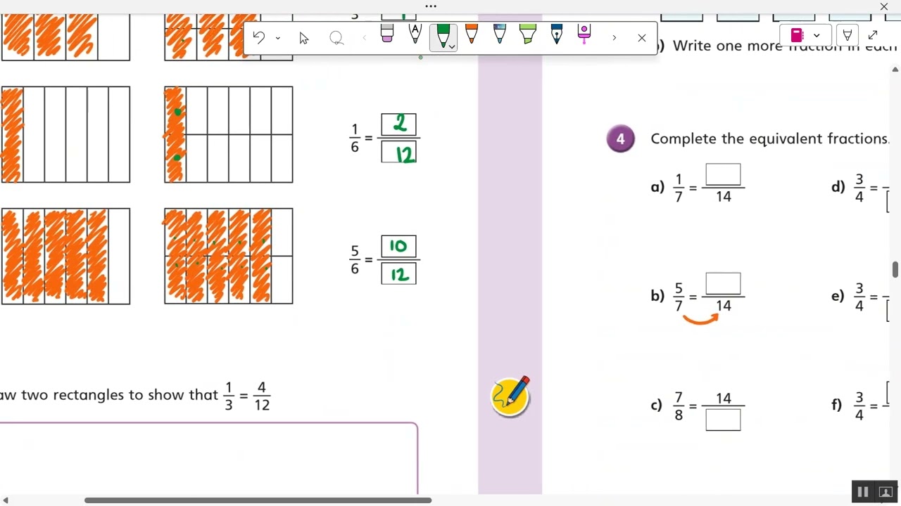 More equivalent fractions