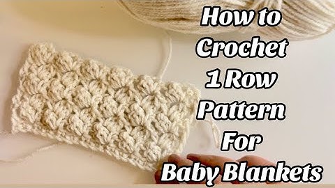 CROCHET 1 ROW PATTERN - VERY PRETTY Easy Step by step Tutorial for Blankets & More - US TERMS