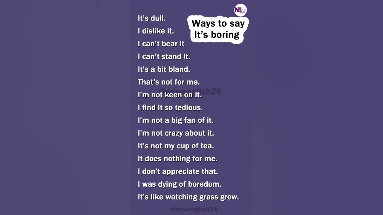 Different Ways To Say It s Boring In English shorts englishspeaking different-ways-to-say-it-s-boring-in-english-shorts-englishspeaking