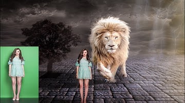 Speed Art 8 |Big lion - Photoshop Manipulation Tutorial