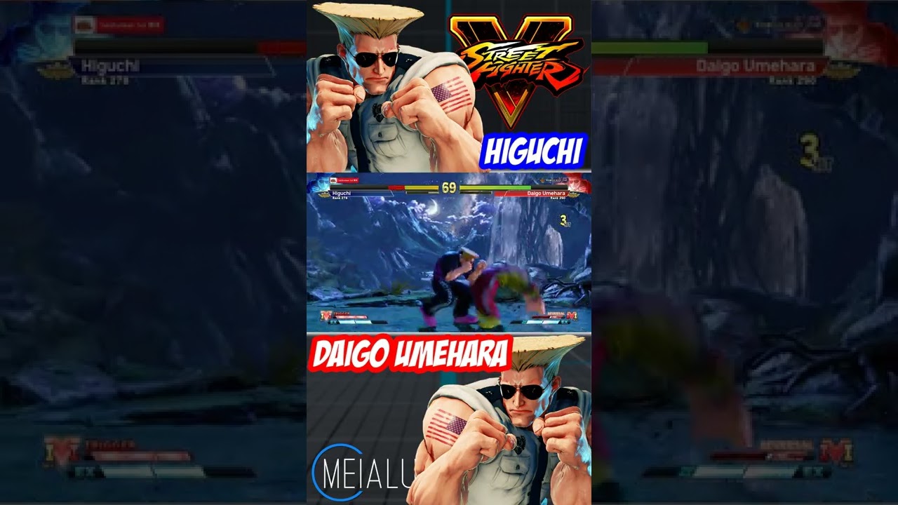 sfv ce - hIGUCHI(guile) vs dAIGO uMEHARA(guile) 🌘 MeiaLua 🌘 mmlla