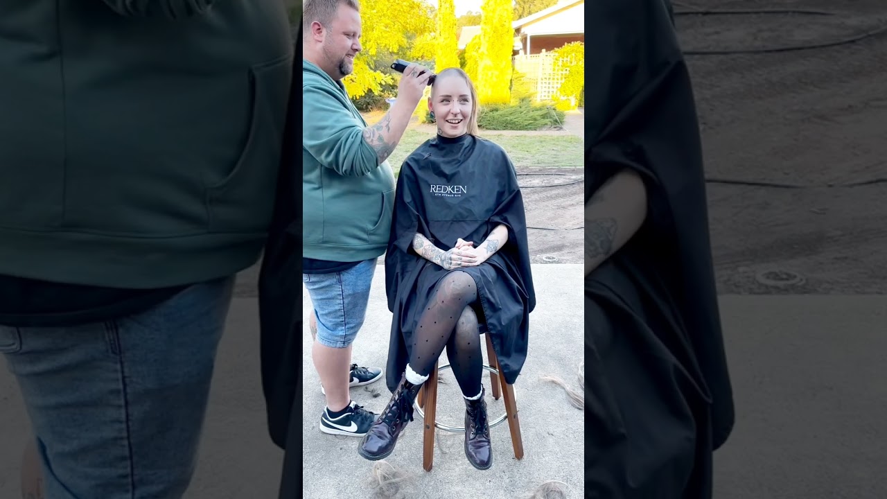 beautiful lady headshave...