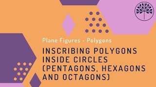 Plane Figures - Polygons - Inscribing Polygons Inside Circles Pentagons, Hexagons and Octagons