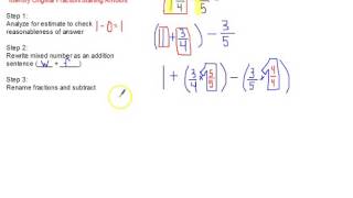 Module 3 Lesson 11 -  Subtracting Fractions Method 2