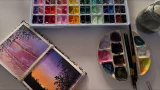 Quick & Easy Sunset Painting with Gouache -  By Umashree Taparia