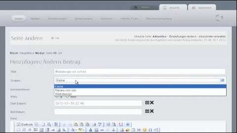 Website Baker Newsmodul Teil 1