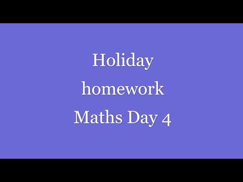 class 6 holiday homework maths