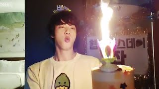 [Indo Sub] V LIVE Jin's birthday!🎂& Super Tuna🐟Showcase