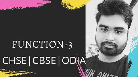 FUNCTION-3 | CLASS12 | CHSE ODISHA | EOM