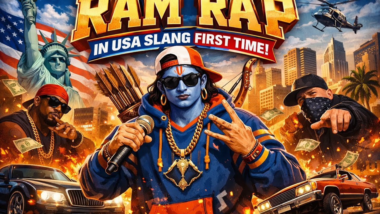 Jai Shree Ram Song,DJ Rap 🙏 | First Time in, Sanatan In USA Slang, 