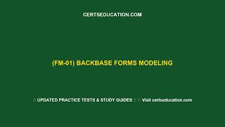FM 01 Backbase Forms Modeling