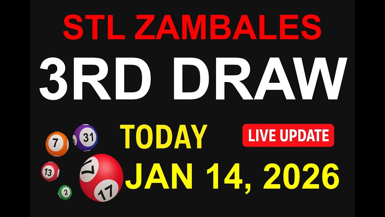 STL ZAMBALES 3RD DRAW - JAN 14, 2026 Results (LIVE UPDATE)