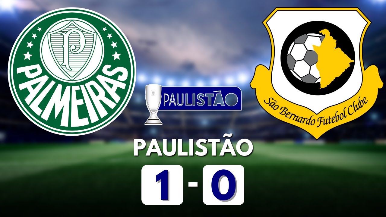 PALMEIRAS 1 x 0 SÃO BERNARDO PAULISTÃO 2023 QUARTAS DE FINAL ...