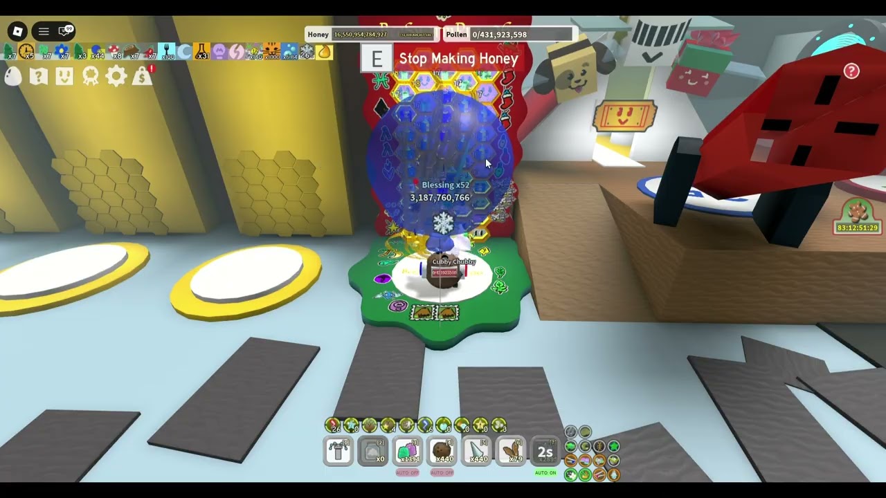 Boosting as a level 17 blue hive ( I made 3+ Trillions)