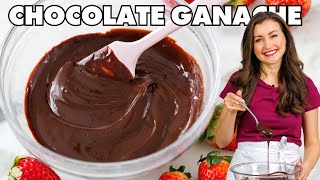 Easy Chocolate Ganache  ONLY 2 INGREDIENTS