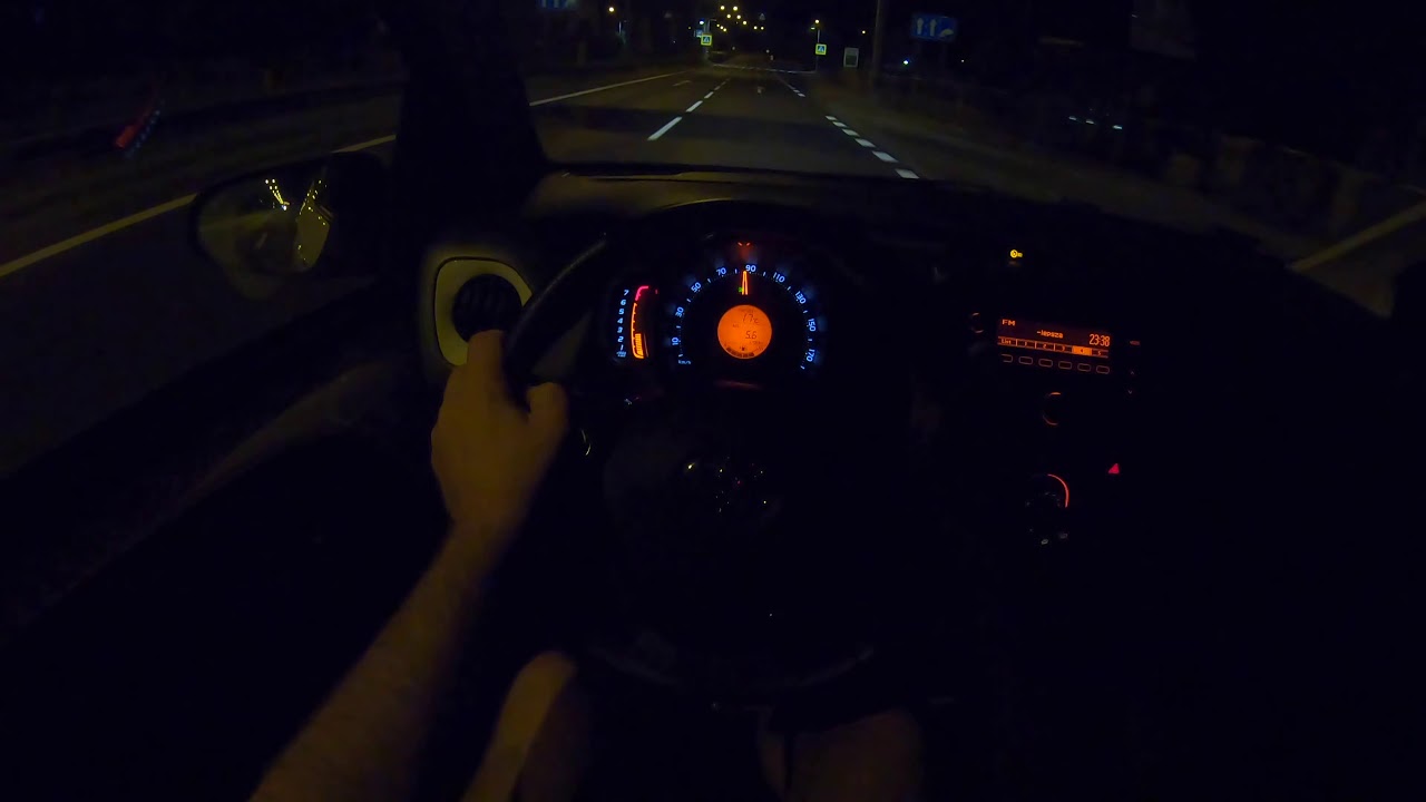 Toyota Aygo 2 Night _ 4K  Test Drive Review ///Тойота Айго 2 Ночной 4К Тест Драйв Обзор