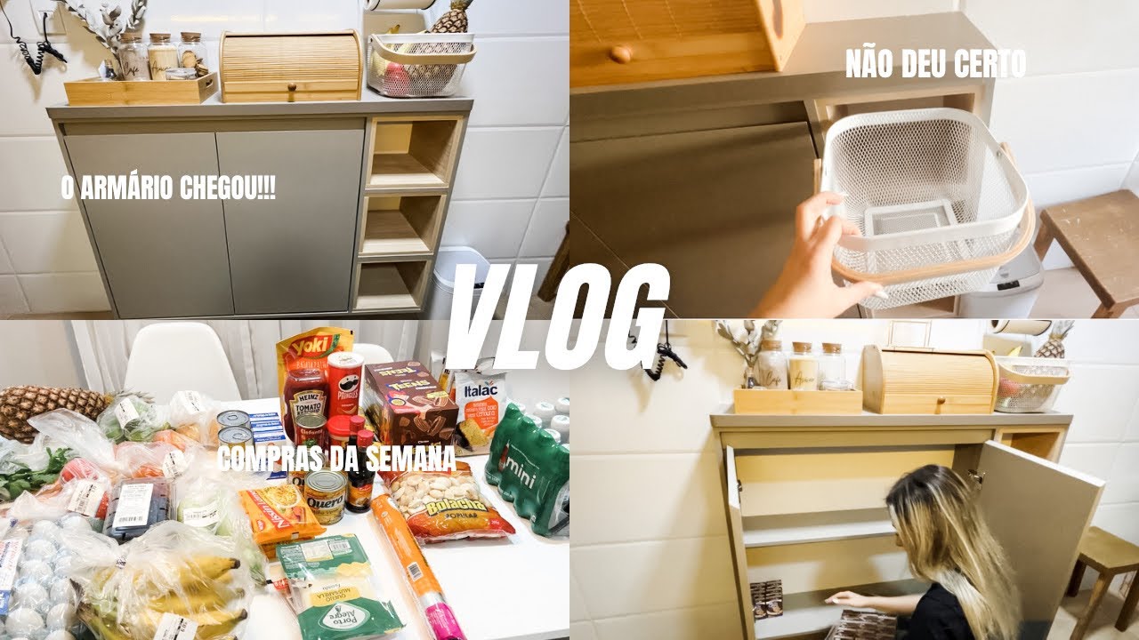 VLOG: Chegou o armário da cozinha + mercado da semana | Luana Perovano
