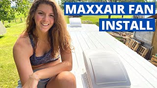 MaxxAir Fan Installation | Ram ProMaster Van Build Series | Van Life | Solo Female Traveler