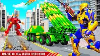 US Army Robot Missile Attack: Truck Robot Games Falcon Gamerz Gameplay screenshot 2