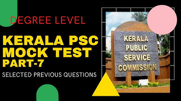Kerala PSC University Assistant exam  || Kerala PSC Mock test || PSC Degree Level Exam 2019 Part 7