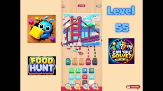 Food Hunt : Level 55 Walkthrough 🐜🍔🍕 | Food Hunt Puzzle Game | Food Hunt Complete Levels
