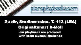 Zu dir, Studioversion, Tempo 113 (LEA Cover) Piano Playback Instrumental Demo Originaltonart D-Moll