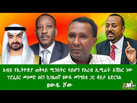 አብይ የኢትዮጵያ ጠቅላይ ሚንስትር ሳይሆን የአረብ ኢሚሬት አሽከር ነው ፕሮፌሰር መሀመድ ሀሰን ከጋዜጠኛ ዘውዱ መንግስቴ ጋር ቆይታ አድርጓል 20925