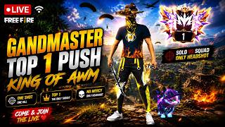 🔴 LIVE GRANDMASTER PUSH 🔥 | AWM KING 👑 | INSANE HEADSHOT ONLY 💀 | Free Fire Bangla 🇧🇩