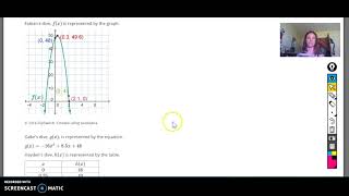 Algebra 1B Project 2 Lesson 9