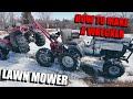 How to make a wrecker for the back of a lawn mower