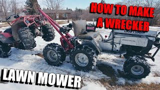 How to make a wrecker for the back of a lawn mower