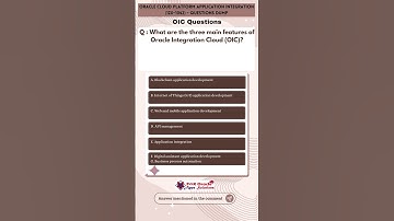 27. Oracle Cloud Platform Application Integration Questions | 1Z0-1042 Questions Dump | OIC question