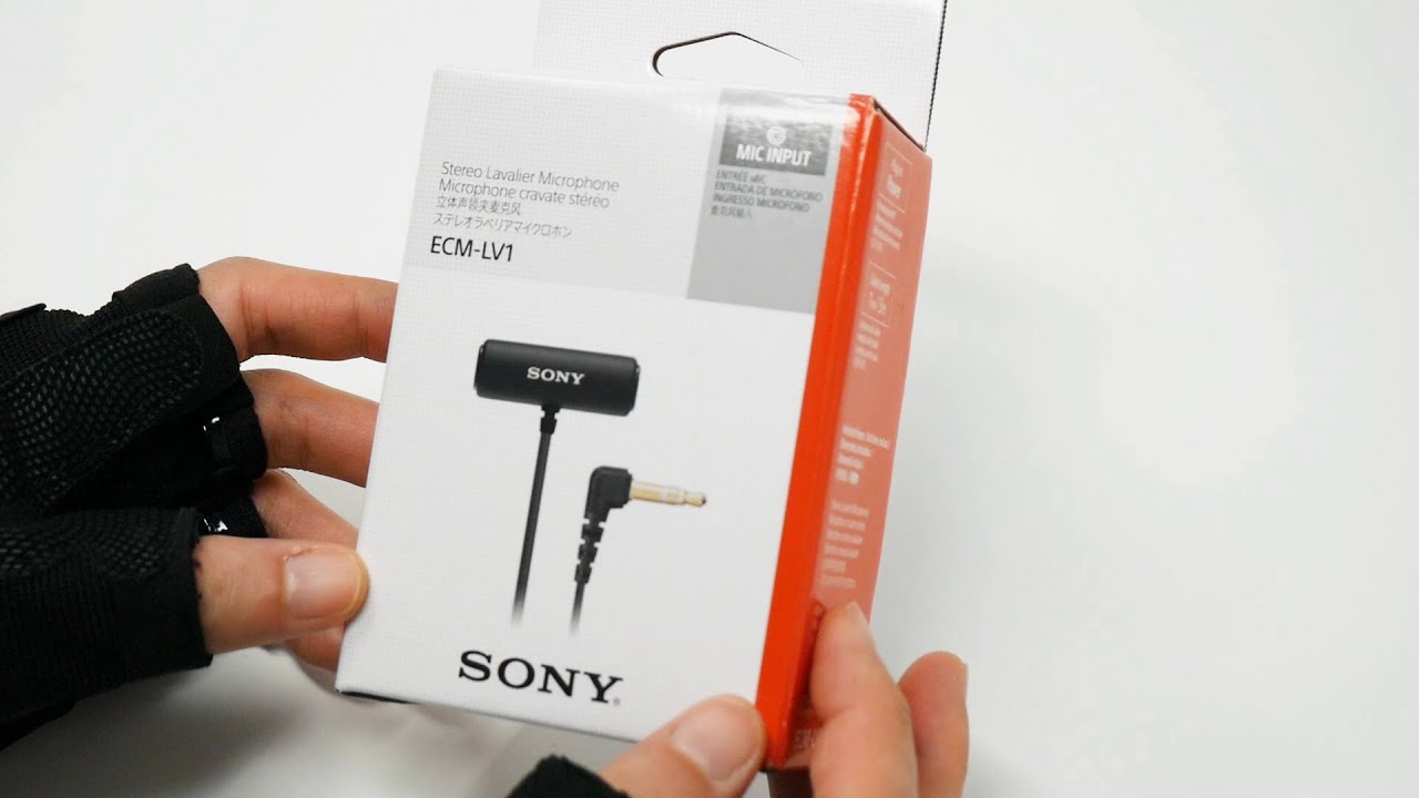 Sony ECM-LV1 Stereo Lavalier Microphone Unboxing - YouTube