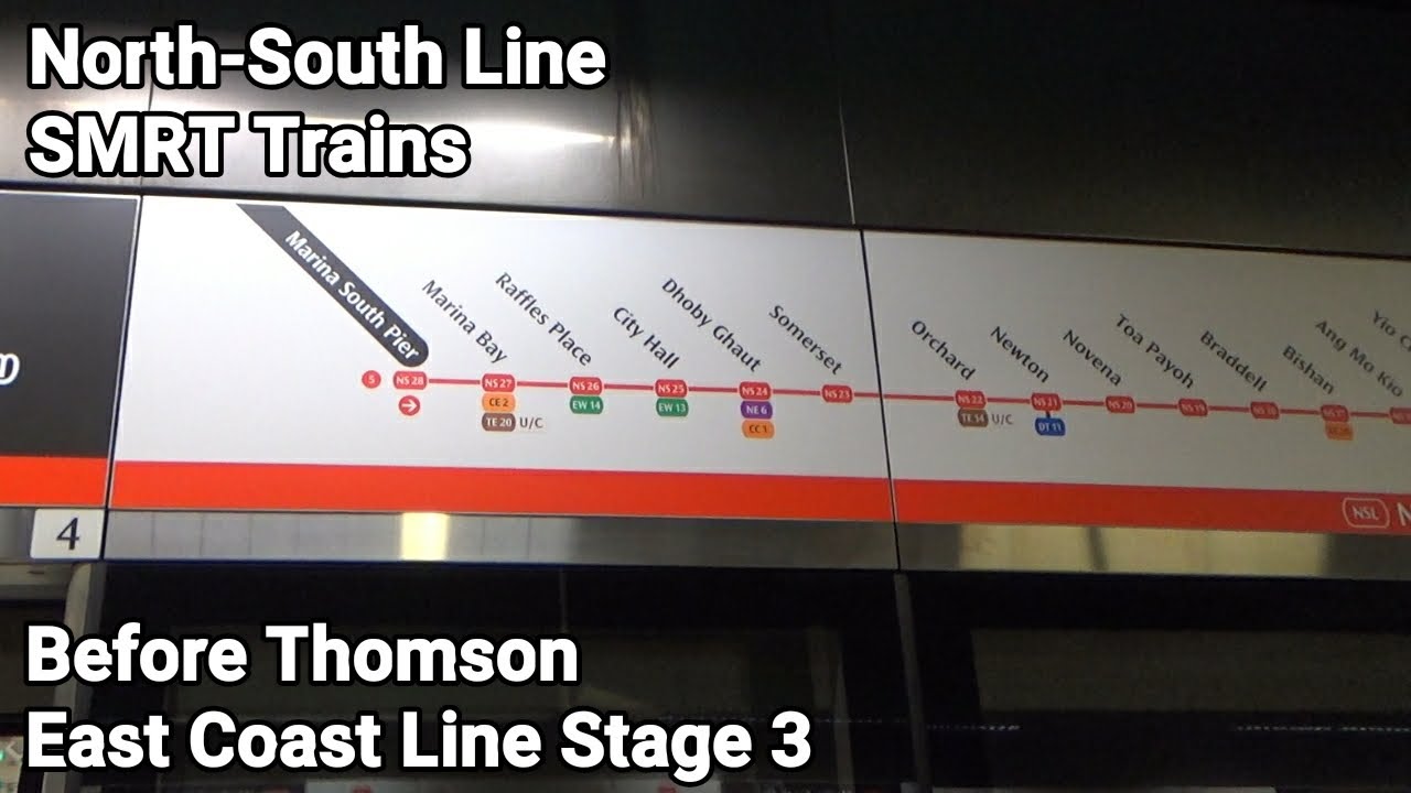 SMRT Trains North-South Line - Before Thomson-East Coast Line 3 Opening ...