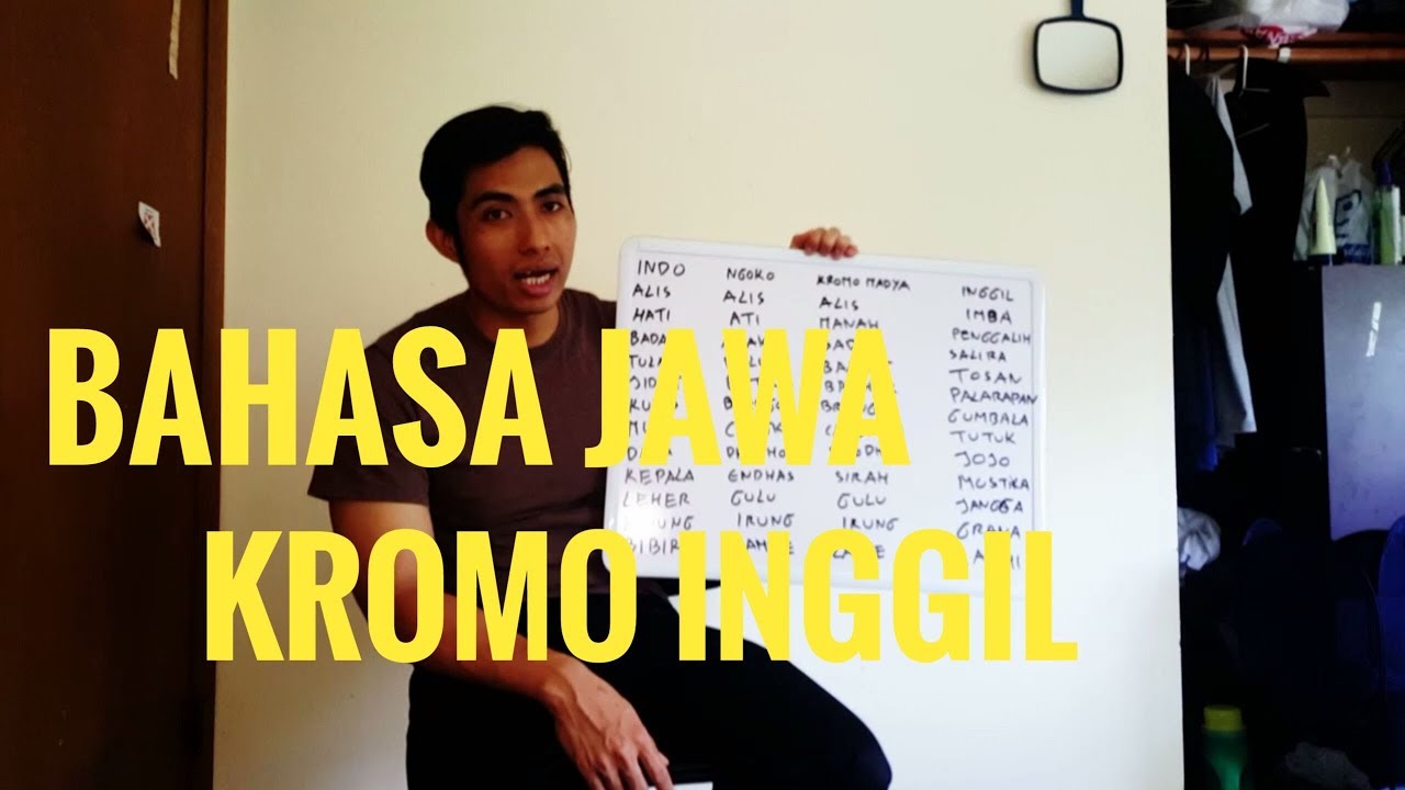 Belajar Bahasa Jawa Ngoko Sampe Kromo Inggil Youtube