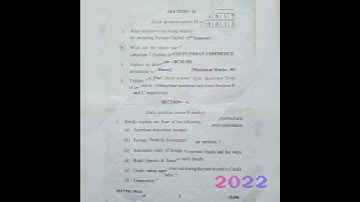 Inter Disciplinary Issues in Indian Commerce (IIC), Question Paper 2022,PDF & DPT Also available.