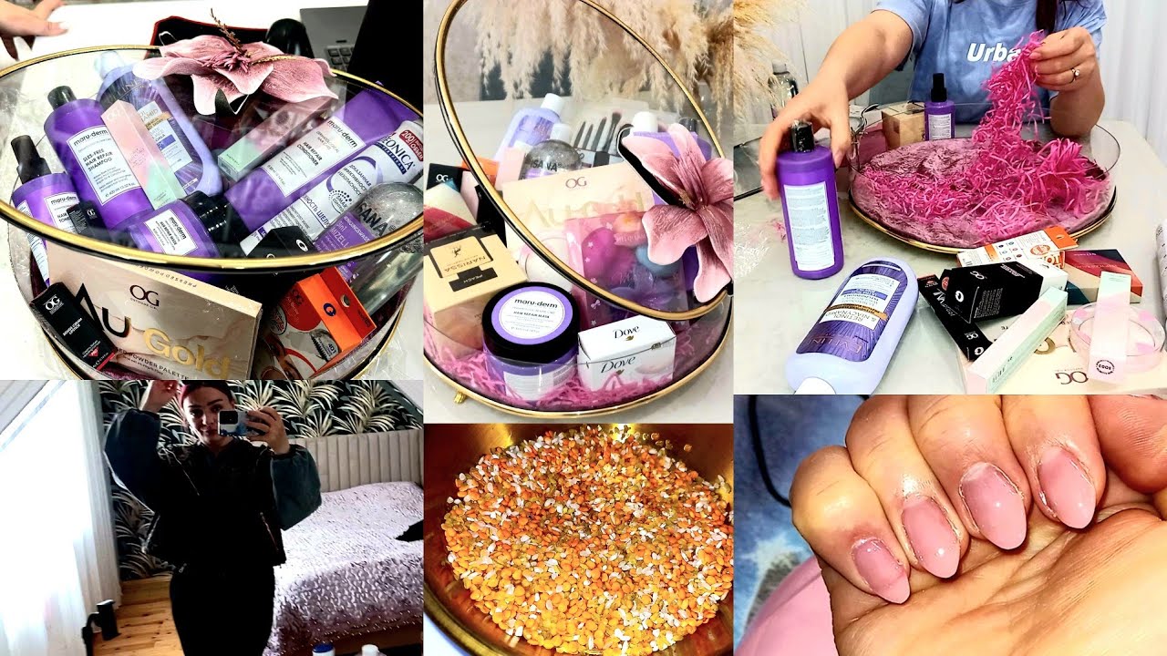 NİŞAN ÜÇÜN KOSMETİKA XONÇASI YIĞDIM Yenə dırnaq etdim Günlük vloq#nişan#toy#kosmetik