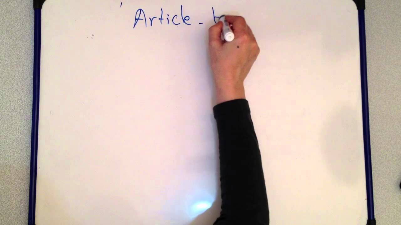 Fransızca Dersler - Fiiller (Eylemler) ve Tanımlıklar (Articles)