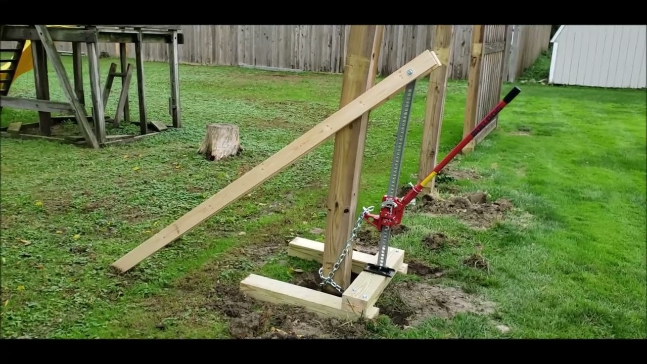 How To Remove 6x6 Wooden Fence Post With Concrete Using Farm Jack YouTube how-to-remove-6x6-wooden-fence-post-with-concrete-using-farm-jack-youtube