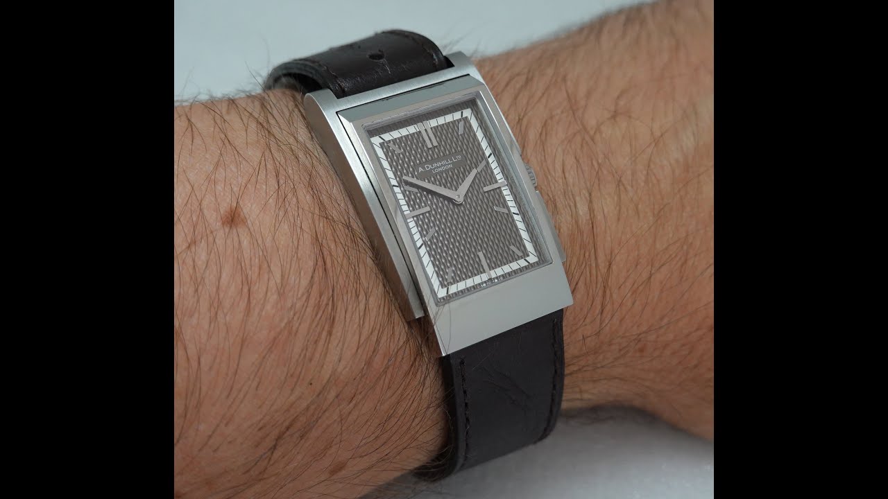 Authentic Alfred Dunhill 8027 Quartz Steel Men's Watch Black Dial | eBay