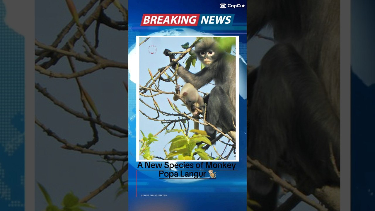 New Species ￼of Monkey Popa Langur 🐒