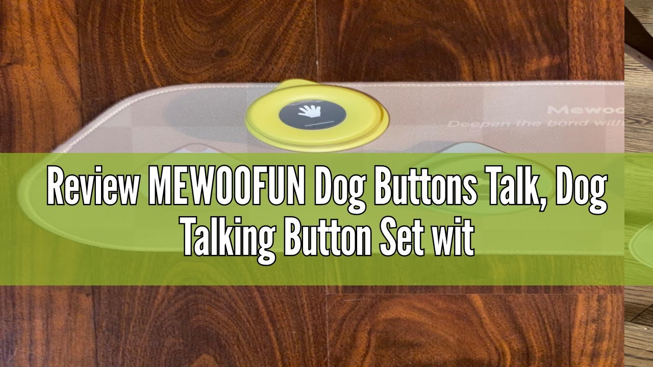 Review MEWOOFUN Dog Buttons Talk, Dog Talking Button Set with Mat, Dog Buttons for Communication Bas