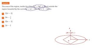 Q4. The area of the region, inside the ellipse x² + 4y² | Application of Integrals | Class 12 Maths