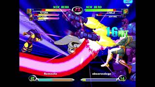 MvC2: Dereklearnslow - Cable Pushblock to s HK 3x AHVB 178 hit 198% Combo .:3.5.24:.