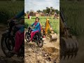 गांव की लड़की ने बाइक को बना दिया Mini JCB 😱 | Amazing Desi Jugaad Farming Machine #shorts