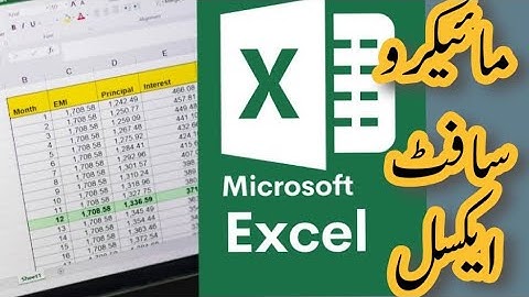Computer Course Lesson 5 | Microsoft Excel Complete Lesson in Urdu | مائیکرو سافٹ ایکسس اردو میں