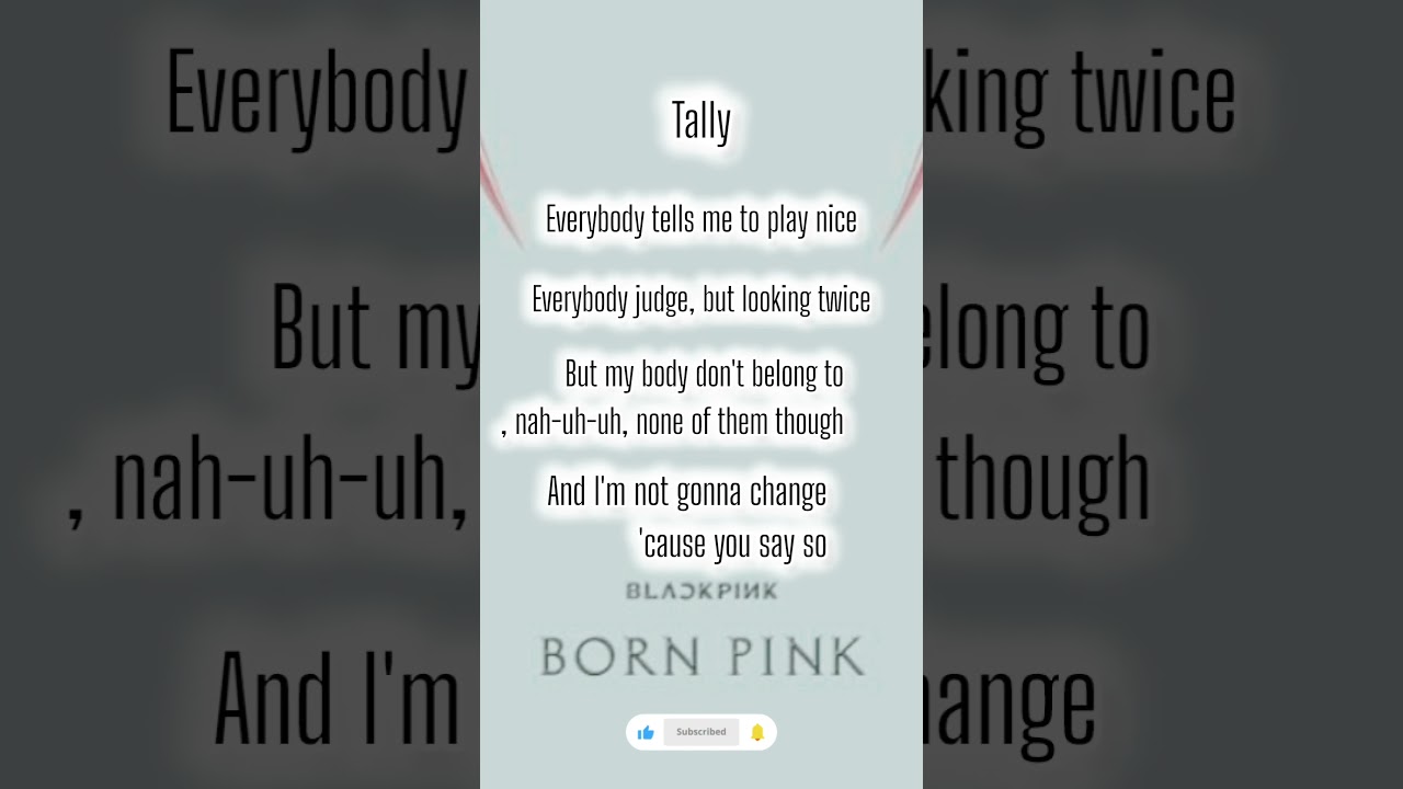 Jisoo’s voice is pure magic🩷 BLACKPINK Tally Lyrics 